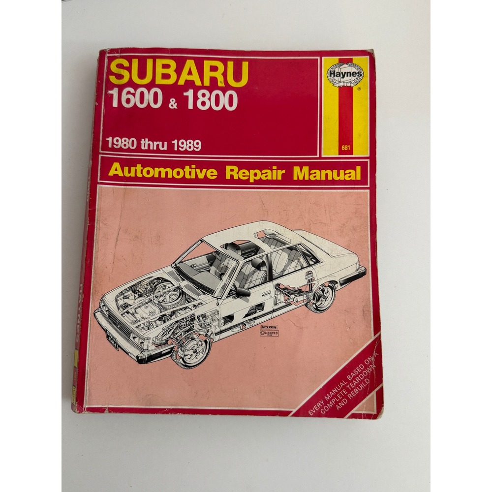 Haynes Subaru 1600 1800 Repair Manual 1980-1989 Brat XT Sedan Wagon 681